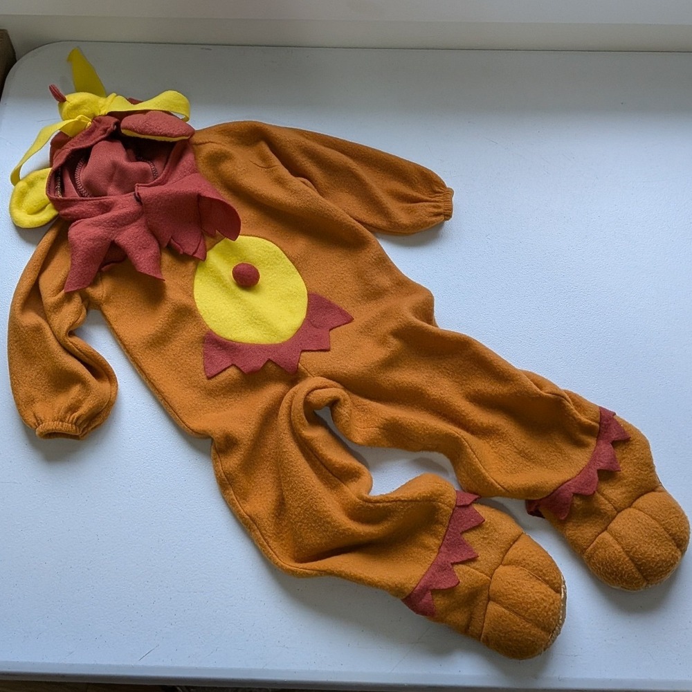 Rubies Monkey Costume 12-18 Months Brown Yellow Fleece Halloween Animal Silly
